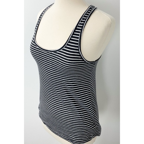 Forever 21 Crossback Striped Tank Grey White Size Medium INV174 - Picture 2 of 6